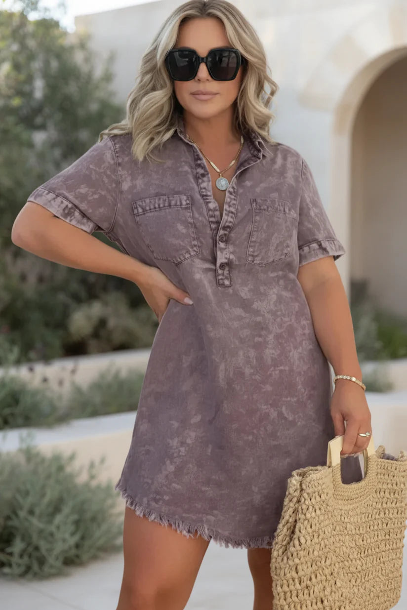 CAIA – TEXTURED MINI DRESS