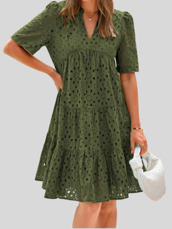 Olivia Lace Ruffle Summer Dress