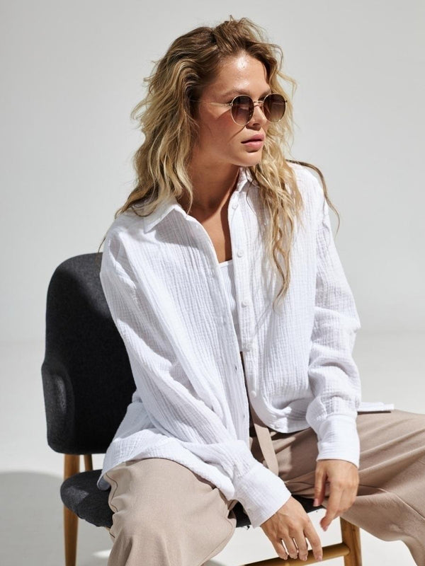 Everyday Oversized Breathable Muslin Shirt